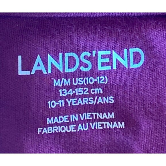 Lands End Womens Burgundy Long-Sleeve Polo Shirt Medium M 100% Cotton Casual Wea - Picture 4 of 6